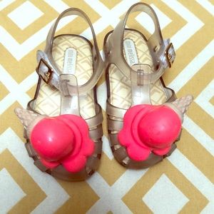 Mini Melissa Ice Cream Cone jelly sandals.
